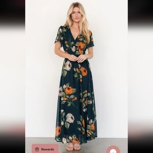 Baltic Born Birdie Deep Topaz Floral Maxi Dress